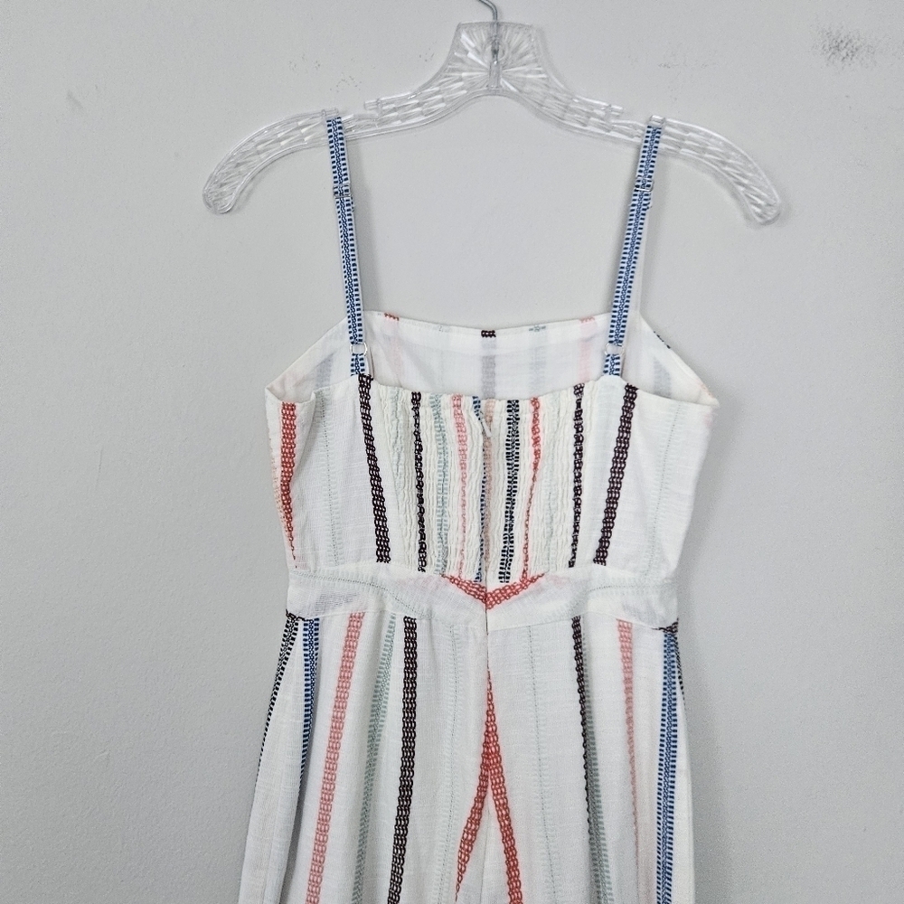 Anthropology Red Carter Everly Stripped Ruffle Hem Jumpsuit size XS - Picture 8 of 13